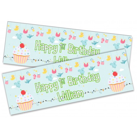 Cupcakes Birthday Banner