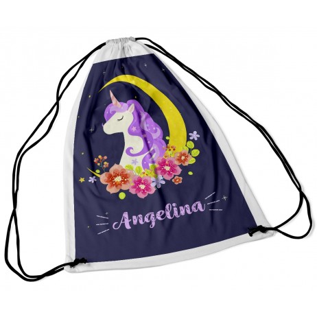 Unicorn Moon Drawstring Bag