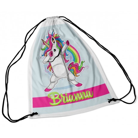 Unicorn Dab Drawstring Bag