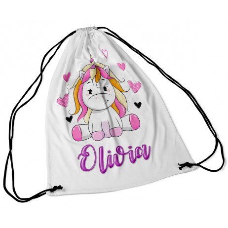 Unicorn Love Drawstring Bag