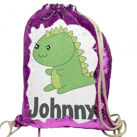Dino - Sequin Drawstring Bag