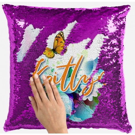 Butterfly - Sequin Cushion