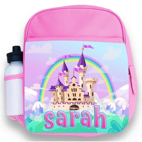 Rainbow Castle Pink Backpack