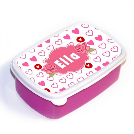 Hearts - Pink Lunch Box