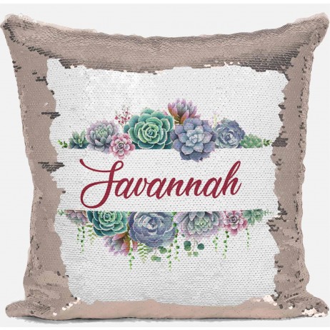3 - Floral Collection - Sequin Cushion