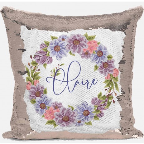 4 - Floral Collection - Sequin Cushion
