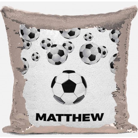 Footballs  - Sequin Cushion